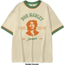 Bob Marley – Thing Called Love (Natural, Ringer T-Shirt) (Tričko)