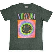 Nirvana, Tričko Smiley Glow Box, Unisex, Zelená
