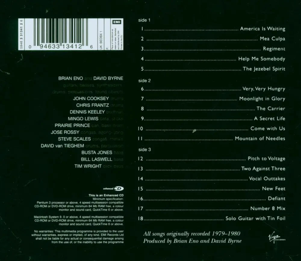 Brian Eno and David Byrne – MY LOVE IN THE BUSH OF GHO (CD)