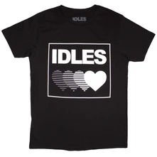 IDLES, Tričko Gradient Heart, Unisex, Čierna