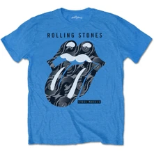 The Rolling Stones, Tričko Steel Wheels, Unisex, Modrá