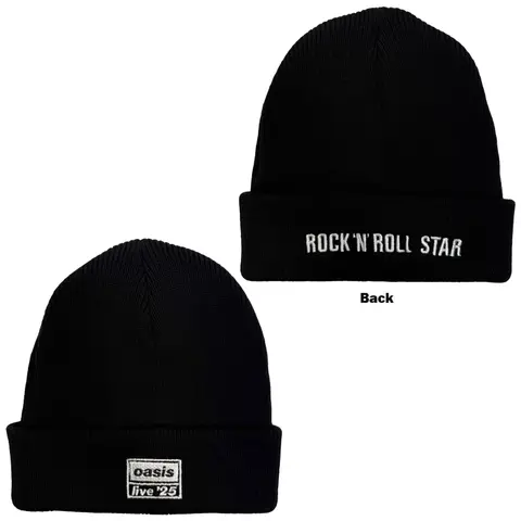 Unisex Beanie Hat: Live '25 (Black) (Back Print)