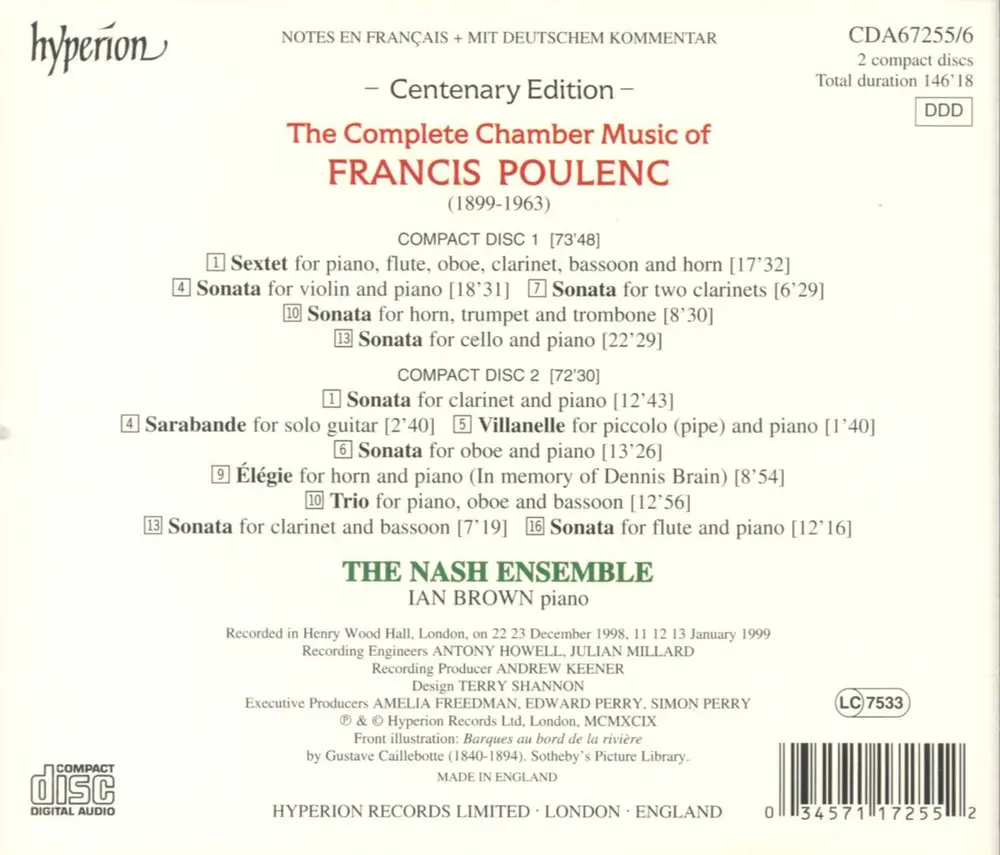 POULENC: THE COMPLETE CHAMBER MUSIC