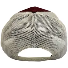 Unisex Mesh Back Cap: Drop T Logo & Apple (Maroon Red & Natural) thumbnail