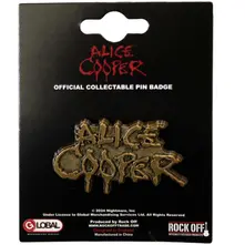 Alice Cooper – Dripping Logo Gold (Odznak)