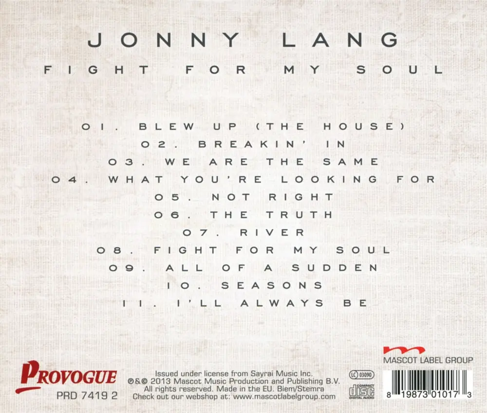 Jonny Lang – FIGHT FOR MY SOUL (CD)