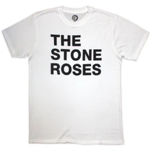 The Stone Roses, Tričko Left Justified Text, Unisex, Biela