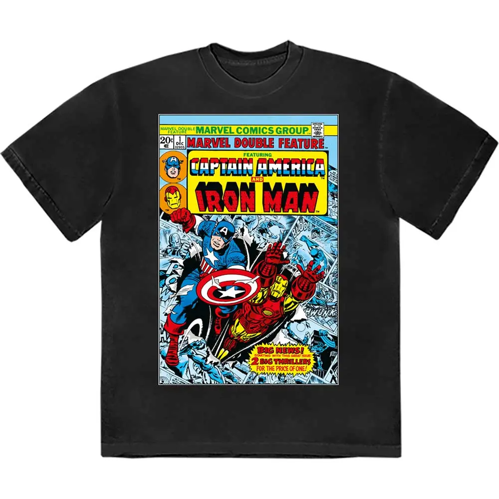 Captain America & Iron Man Comic Cover (Czarny)