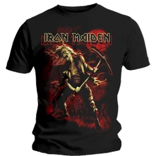 Iron Maiden, Tričko Benjamin Breeg Red Graphic, Unisex, Čierna
