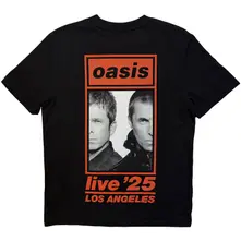 Unisex T-Shirt: Los Angeles Half Faces Fan Store (Black) (Back Print & Ex-Tour) thumbnail