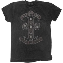 Guns N’ Roses, Tričko Monochrome Cross, Unisex, Čierna