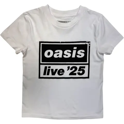 Kids T-Shirt: Live '25 Distressed Lockup (White) (Ex-Tour)