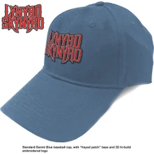 Lynyrd Skynyrd, Šiltovka Logo, Unisex, Modrá