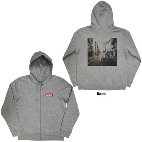 Unisex Zipped Hoodie: What's The Story Red Logo (Grey) (Back Print & Ex-Tour)