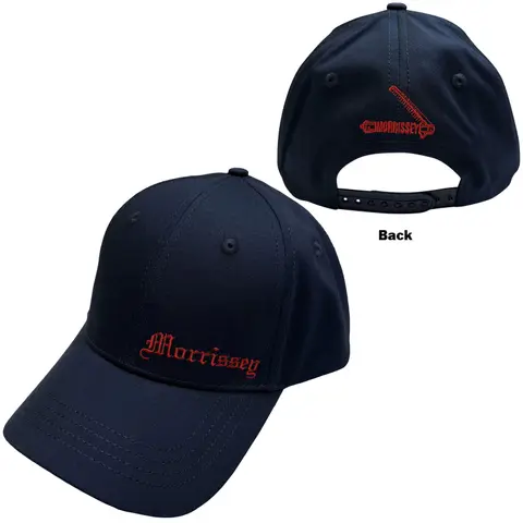 Unisex Baseball Cap: Old English Logo (Back Print)(Navy Blue)