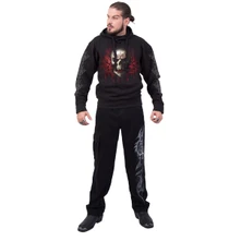 Unisex Pullover Hoodie: Game Over (Black) (Back & Sleeve Print) thumbnail