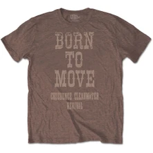 Creedence Clearwater Revival, Tričko Born To Move, Unisex, Hnedá