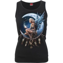 Tielko Ladies Razor Back Vest T-Shirt: Moon Fairy (Black)