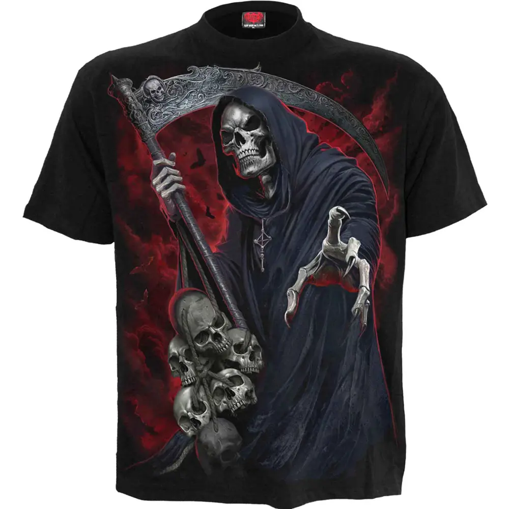 Unisex T-Shirt: Reaper Revenge (Black) (Back Print)