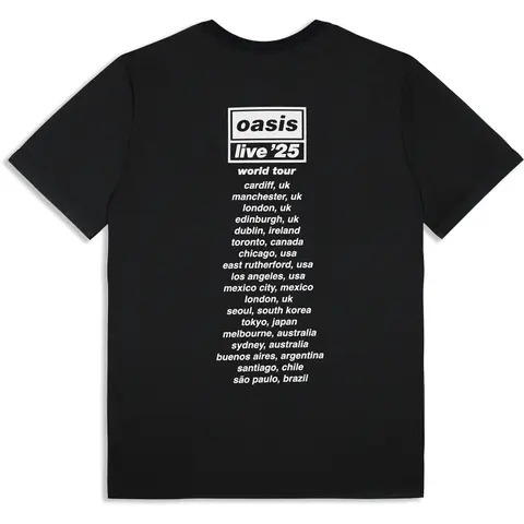 Unisex T-Shirt: Collage Live '25 World Tour (Black) (Back Print & Ex-Tour)
