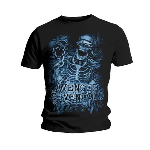 Avenged Sevenfold – Tričko Chained Skeleton (Čierna), Unisex, Čierna