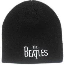 The Beatles, Čapica Drop T Logo, Unisex, Čierna