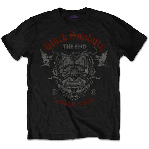 Black Sabbath – Tričko The End Reading Skull (Čierna), Unisex, Čierna