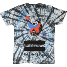 Ed Sheeran, Tričko Yin & Yang Butterfly, Unisex, Biela
