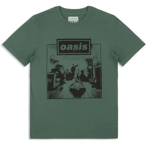 Unisex T-Shirt: Definitely Maybe Frame (Green) (Ex-Tour)