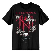 Sleep Token, Tričko Unisex T-Shirt: Rhys Logo Face (Black), Unisex, Čierna