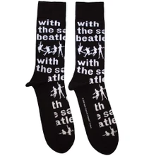 The Beatles, Ponožky With The Beatles Silhouettes Repeat, Unisex, Čierna