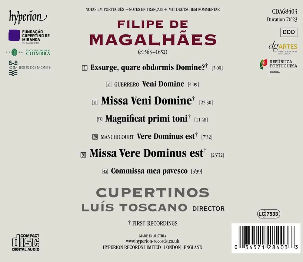MAGALHAES: MASSES VENI DOMINE & VERE DOMINUS EST