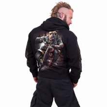 Unisex Pullover Hoodie: Top Dog (Black) (Back & Sleeve Print) thumbnail