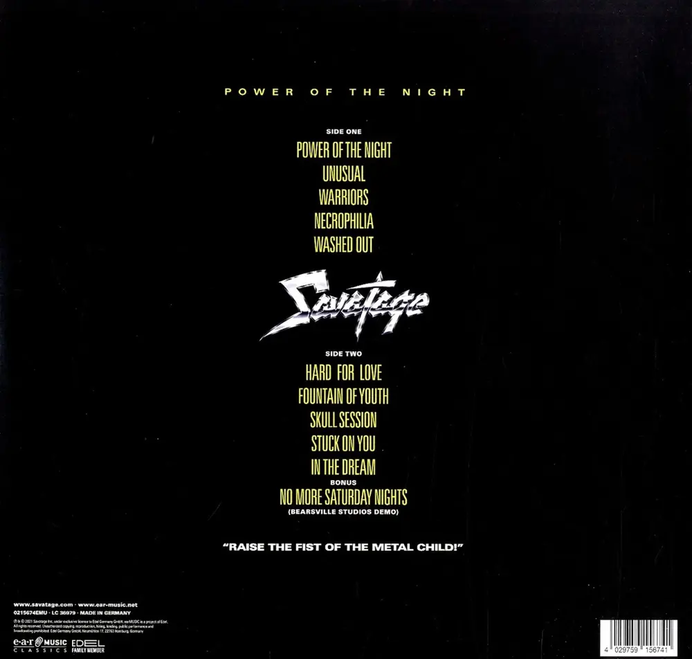 Savatage – POWER OF THE NIGHT (Vinyl)