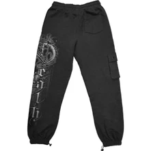 Unisex Cargo Joggers: Death Forever (Black) thumbnail