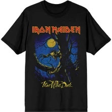 Iron Maiden, Tričko Fear of the Dark Moonlight, Unisex, Čierna