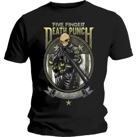 Five Finger Death Punch – Tričko Sniper (Čierna), Unisex, Čierna