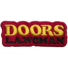 Nažehlovačka LA Woman Text Logo on Red
