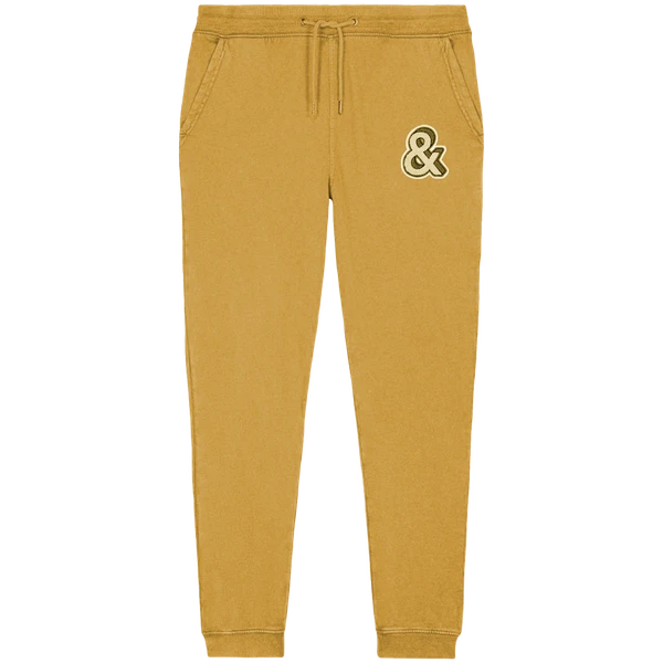 & fuzzy patch jogger pants