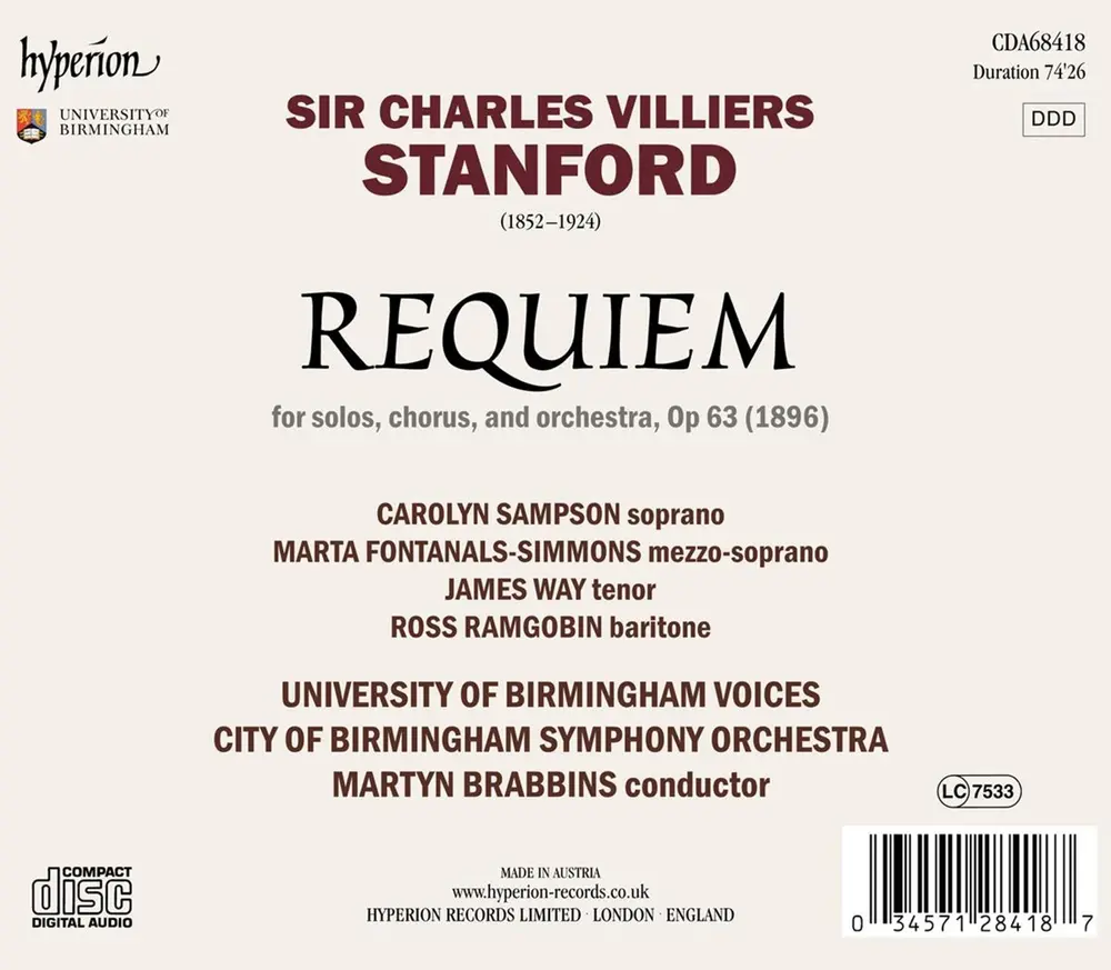 SIR CHARLES VILLIERS STANFORD: REQUIEM
