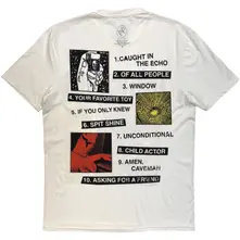 Unisex T-Shirt: Your Favourite Toy Tracklist (White) (Back Print) thumbnail