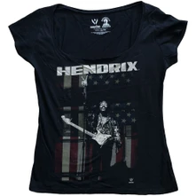Jimi Hendrix, Tričko Peace Flag, Žena, Čierna