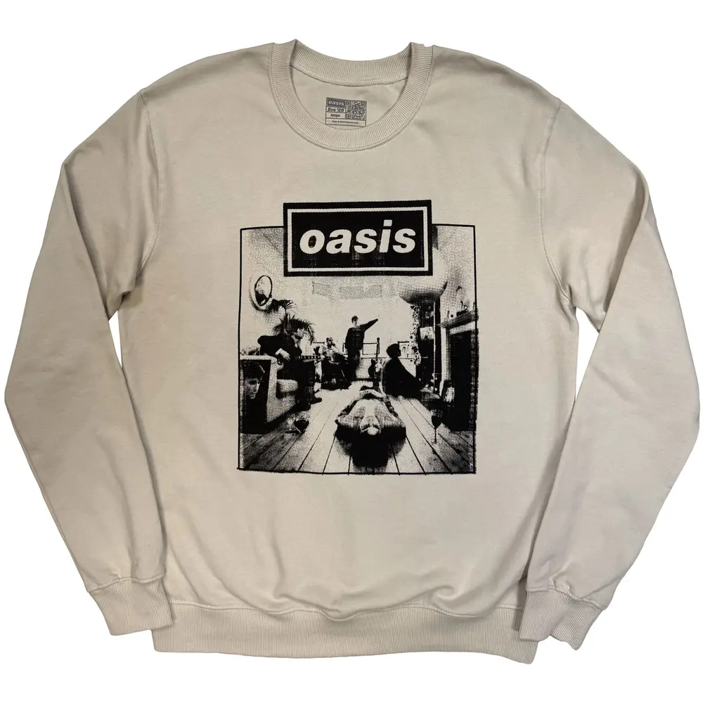 Unisex Sweatshirt: Definitely Maybe Frame (Stone) (Ex-Tour)