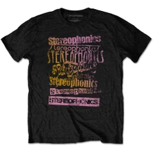 Stereophonics, Tričko Logos, Unisex, Čierna