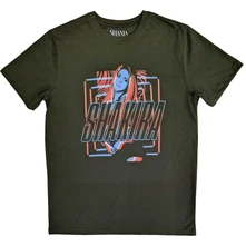 Shakira, Tričko Squares and Logo, Unisex, Zelená