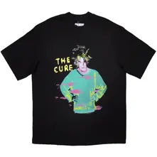 Unisex Oversized Boxy T-Shirt: Beach Party Tour '86 (Black) (Back Print) thumbnail