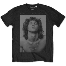 The Doors, Tričko Jim Beads Boyfriend, Unisex, Čierna
