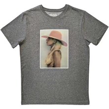 Lady Gaga, Tričko Pink Hat, Unisex, Šedá