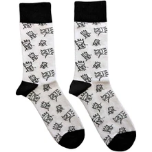 Biggie Smalls, Ponožky Hand-Drawn, Unisex, Biela