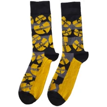 Wu-Tang Clan, Ponožky Logos Yellow, Unisex, Žltá, Čierna, Šedá